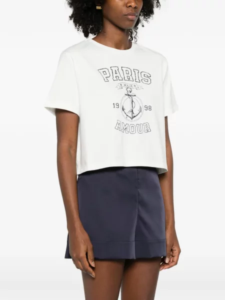 Grafic tricou Maje cu imagine alb