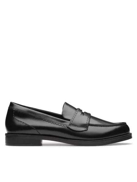 Mokasyny Clarks skórzane czarne