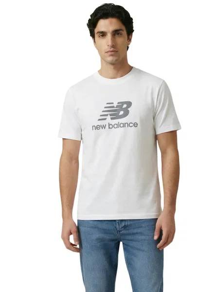 New Balance Sport Essentials Logo T-Shirt Mężczyźni Koszulki New Balance Size: M biały