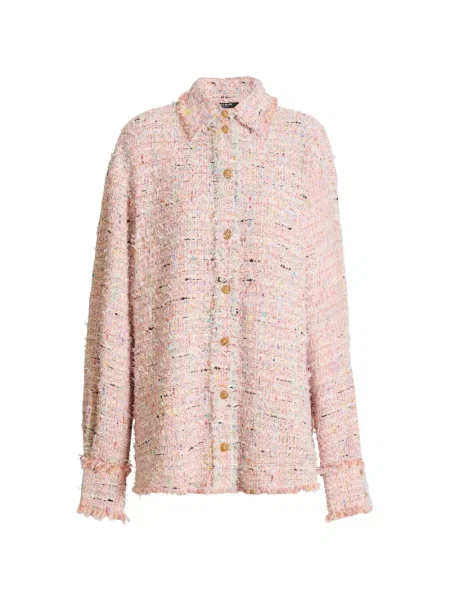 Top Balmain din tweed roz