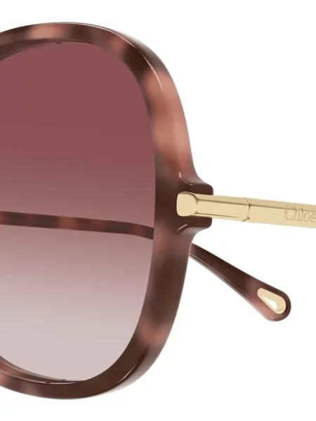 Ochelari de soare rotunzi Chloé Eyewear maro
