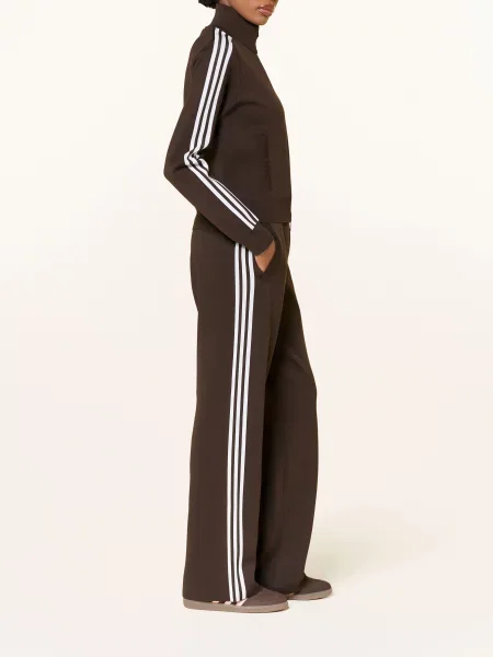 Adidas Originals Teplákové Kalhoty Strct Knit tmavě hnědá bílá