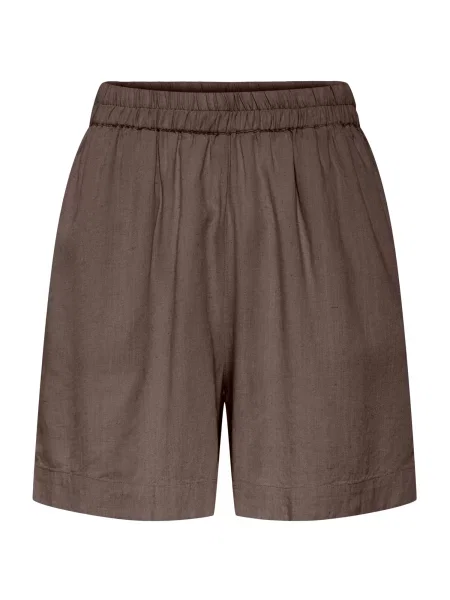 PIECES Hlače PCPIA temno rjava