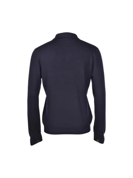 Sweter Paolo Fiorillo Capri z dekoltem w serek niebieski