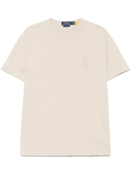 Haftowana koszulka Polo Ralph Lauren w paski niebieska