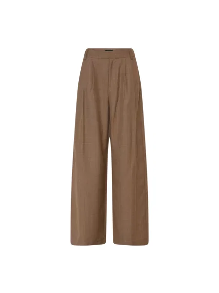 Szerokie spodnie Bruuns Bazaar brązowe