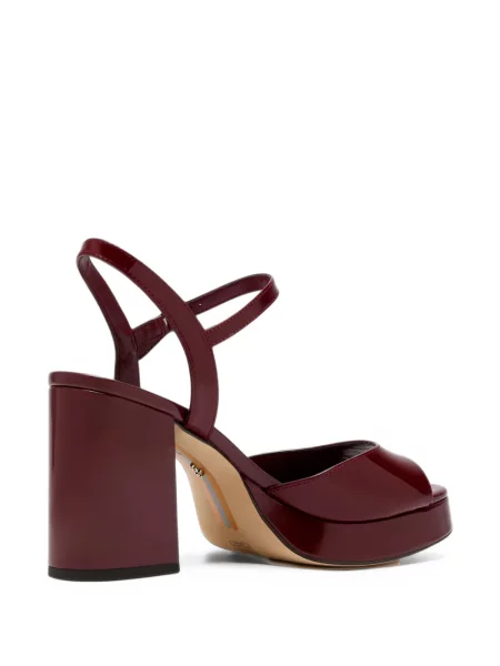 Sandale Sam Edelman din piele cu platformă de lac roșu