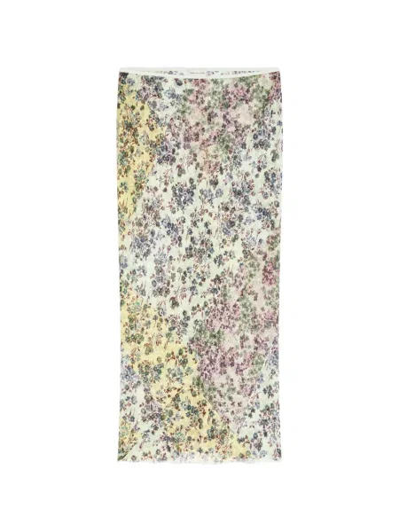 Fustă midi Dries Van Noten din jacard verde