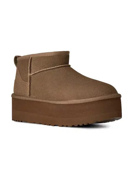 UGG Bocanci Classic Ultra Mini | piele întoarsă maro