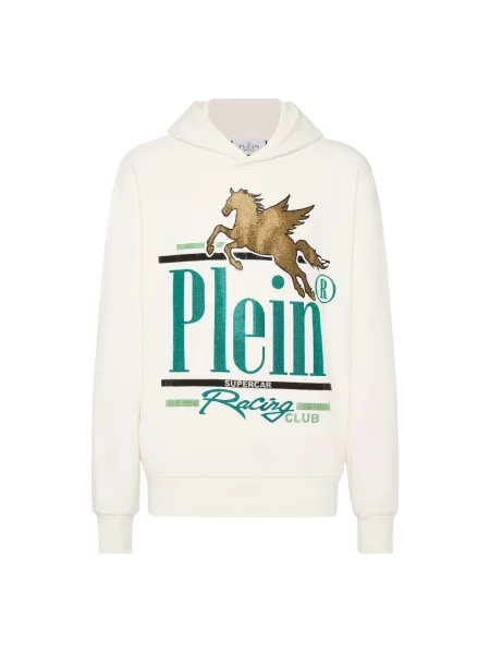 Bluza z kapturem Philipp Plein z kapturem beżowa