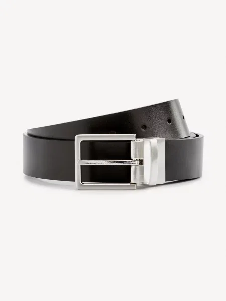 Curea Celio din piele cu bretele alb