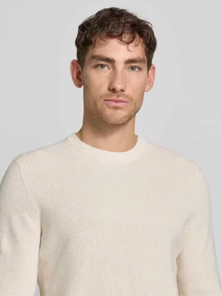 Sweter z dzianiny z prążkowanymi wykończeniami Mcneal