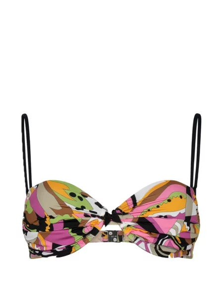Top Paramidonna cu imagine cu imprimeu abstract roz