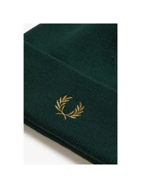 Vlnená klasická čiapka Fred Perry zelená