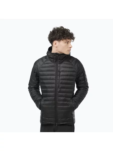 Geacă de puf pentru bărbați Salomon Elixir Micro Down Hoodie adânc negru