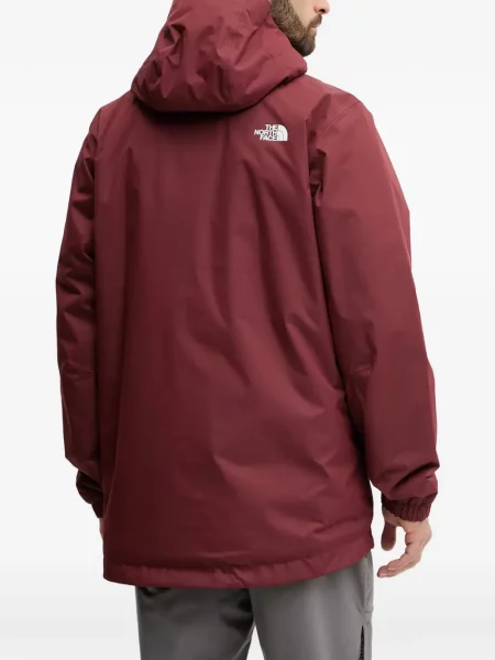 Geacă The North Face cu glugă roșu