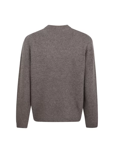 Sweter Maison Kitsune wełniany brązowy