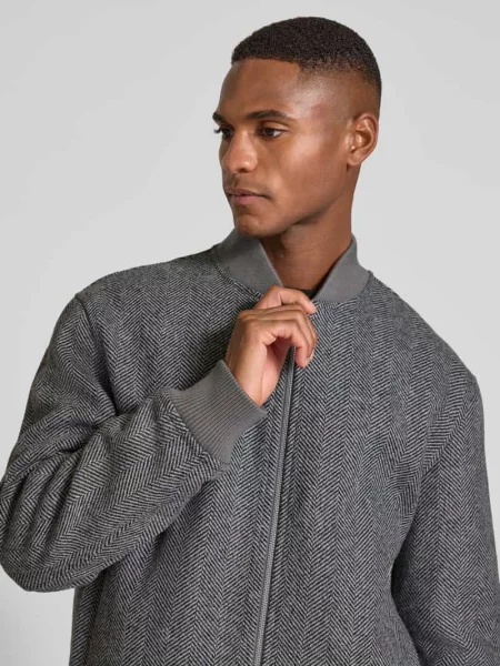 Bomberka o kroju regular fit z mieszanki wełny model ‘JENS’ Selected Homme
