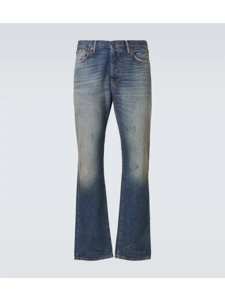 Džínsy s rovným strihom Acne Studios modrá