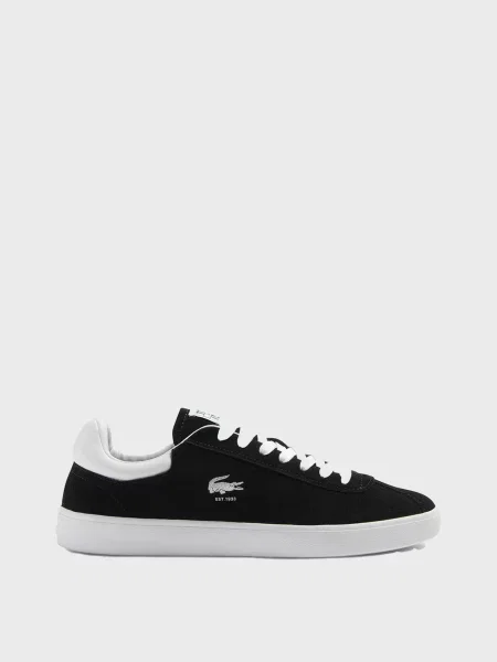Замшевые кроссовки Lacoste черные