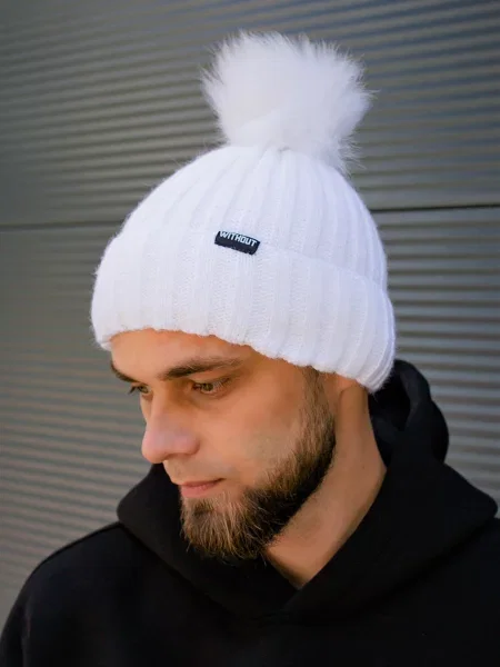 Without Шапка білий