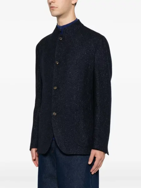 Gulerat geacă Eleventy cu model herringbone albastru