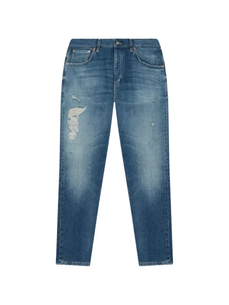 Kalhoty Dondup s oděrkami modré