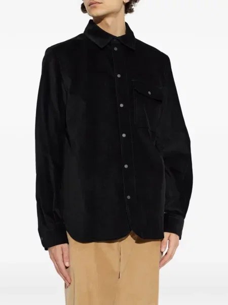 Cămașă Moncler de catifea cord negru