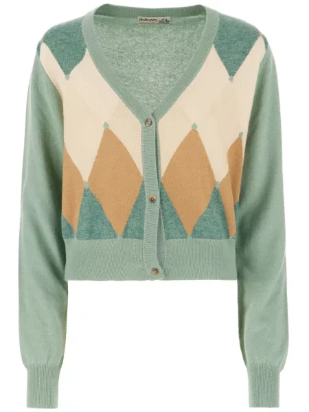 Cardigan Ballantyne din cașmir verde