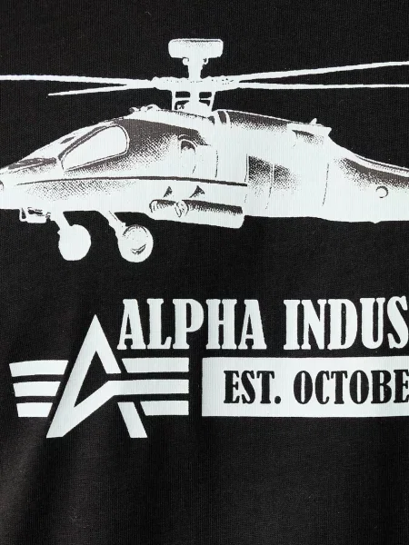 Alpha Industries тениска мъжка от Airborn Ops черно
