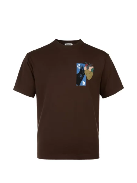 Tricou Undercover cu imagine maro