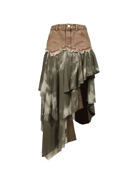 Fustă din denim Vivamus verde