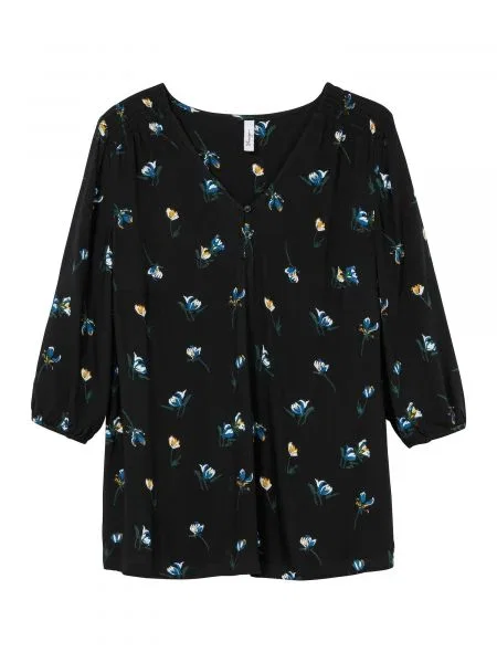 SHEEGO Tunika moder denim / črna bela