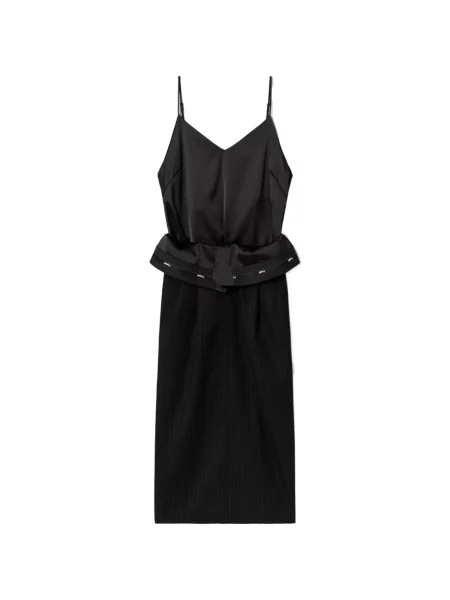 Dungat subțire rochie Juun.j cu decolteu în V de costum negru