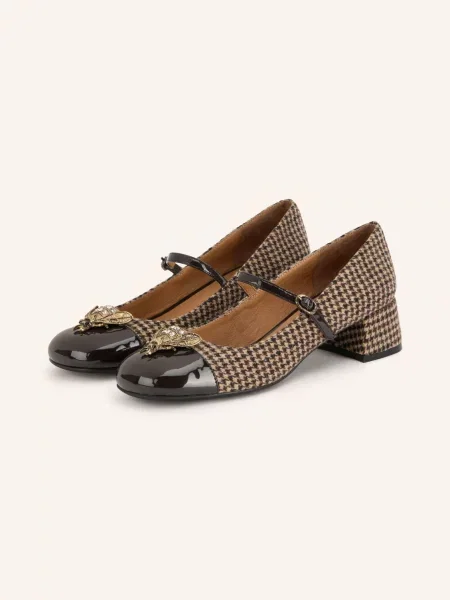 Jeffrey Campbell Mary-Jane Lodičky Intern-O / tmavě hnědá béžová