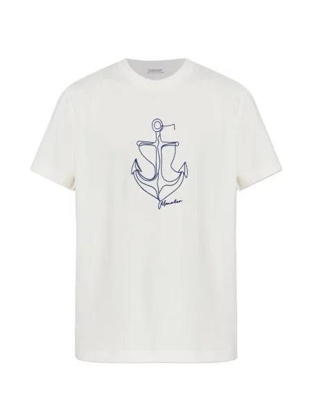 Tricou Moncler cu imagine alb