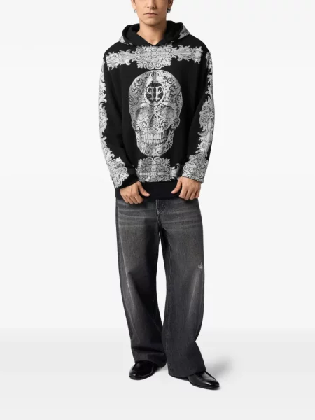 Hanorac cu glugă Philipp Plein negru