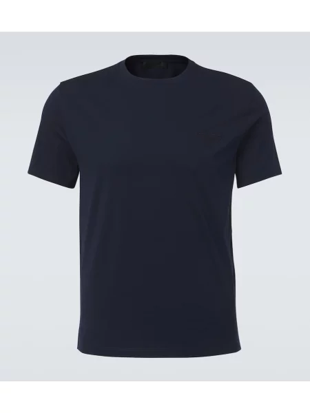 Tricou Prada din jerseu albastru