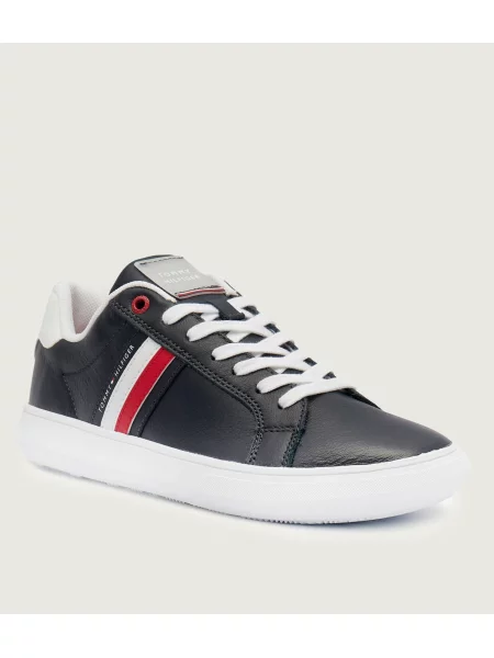 Tommy Hilfiger Essential Leather Cupsole sivatagi égbolt férfi cipő. Méret: 44 EU kék