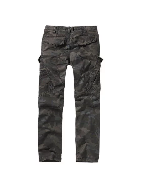 Spodnie bushcraft Brandit Slim Fit Adven Dark Camo szare