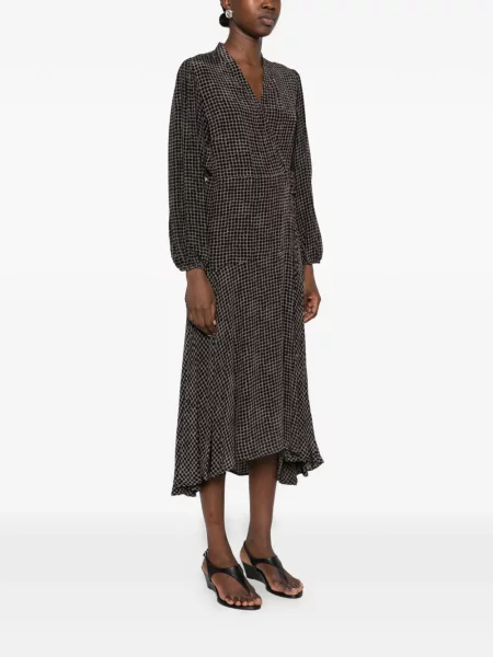 Rochie midi Marc O'polo cu buline plic maro