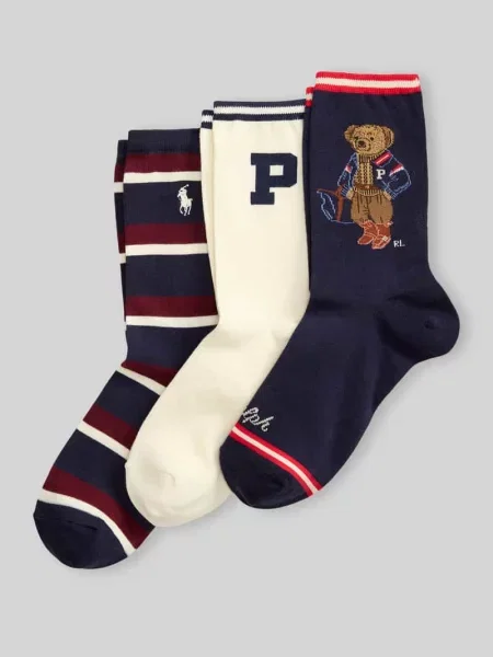 Polo Ralph Lauren skarpety z bawełną granatowe