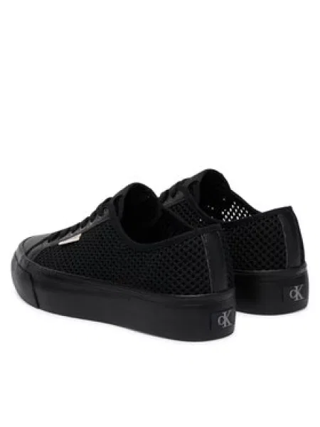 Tenisice Calvin Klein Vulc Flatf Lace Up Lin Mesh crna