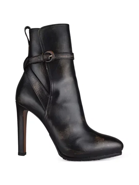 Botine Lauren Ralph Lauren cu cataramă cu bretele maro