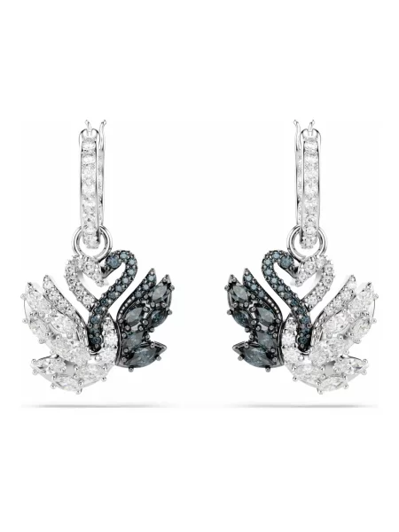 Kolczyki Swarovski szare