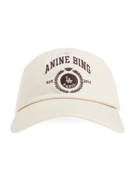 Czapka z daszkiem Anine Bing z logo beżowa