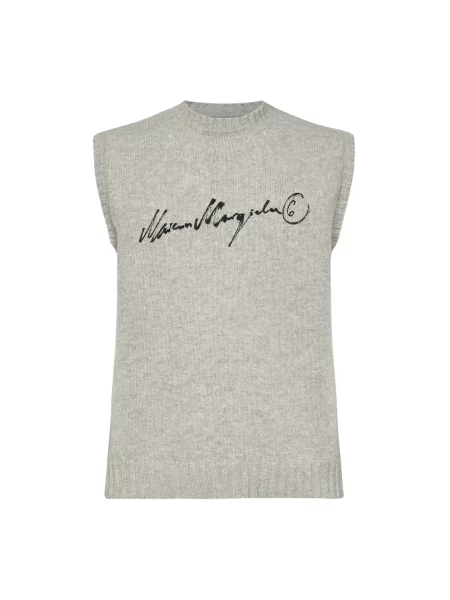 Sweter Mm6 Maison Margiela wełniany szary