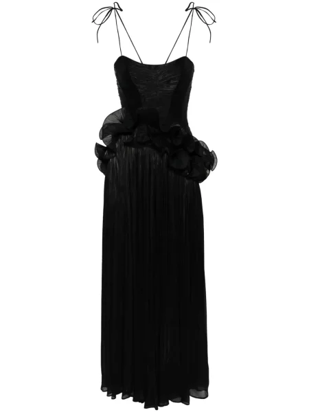 Rochie maxi Ana Radu cu volane de costum negru