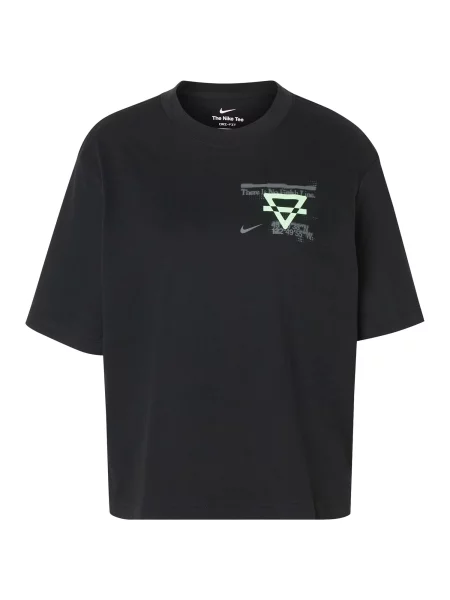 NIKE Tricou funcțional gri închis / verde mentă negru