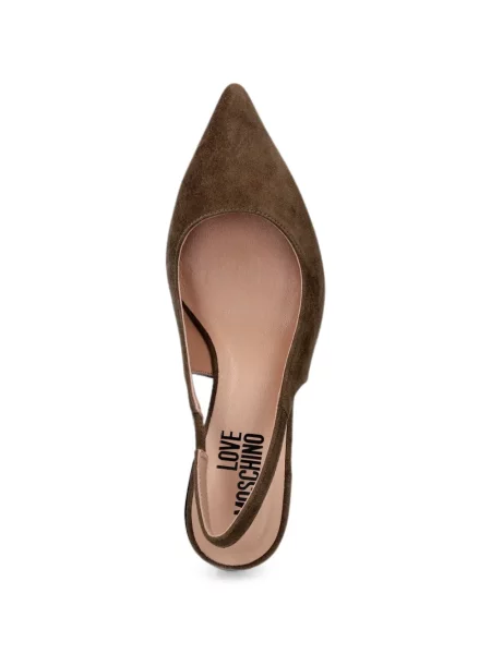 Pantofi cu toc Love Moschino slingback maro